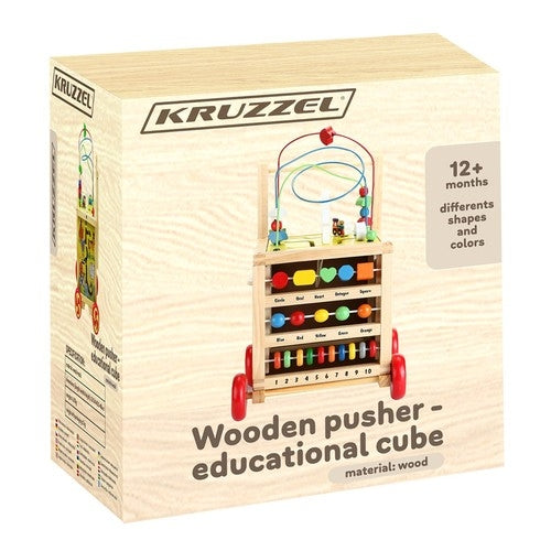 Wooden pusher - Educational cube 22606