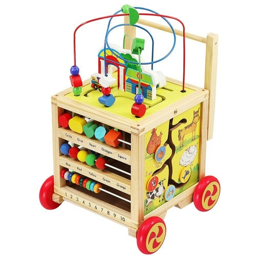 Wooden pusher - Educational cube 22606