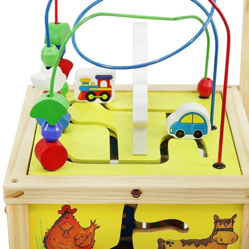 Wooden pusher - Educational cube 22606