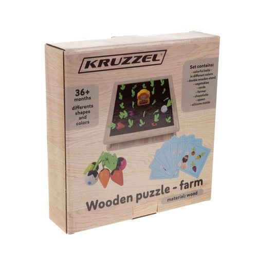 Wooden puzzle - Kruzzel farm 22755
