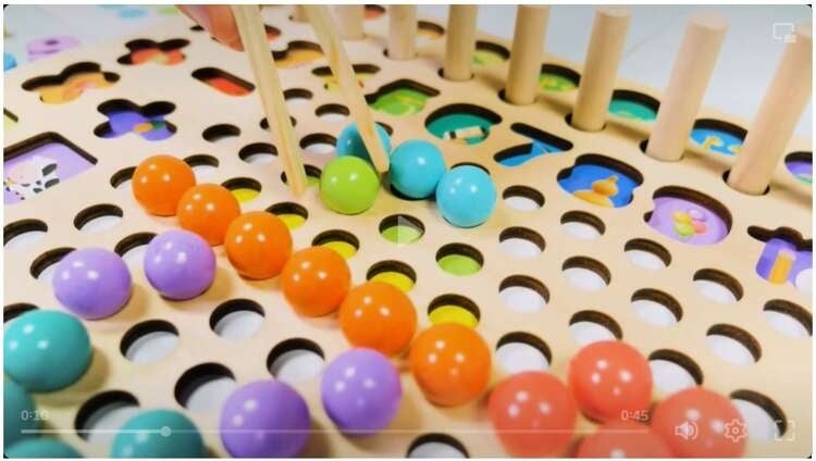 Wooden puzzle - beads DU17252