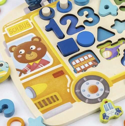 Wooden puzzle - sorter 6in1 Kruzzel 22636