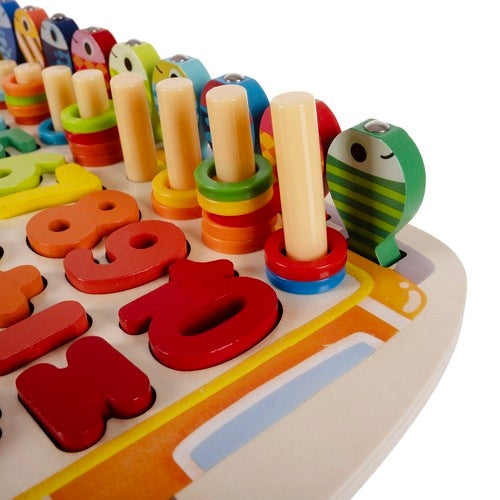 Wooden puzzle - sorter 6in1 Kruzzel 22636