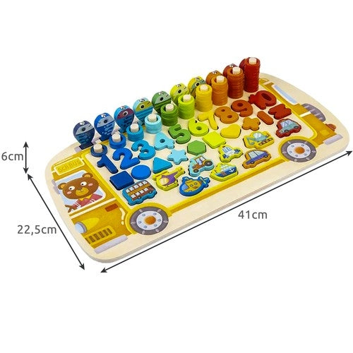 Wooden puzzle - sorter 6in1 Kruzzel 22636