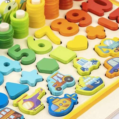 Wooden puzzle - sorter 6in1 Kruzzel 22636