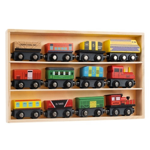 Wooden railway - 12 pieces. Kruzzel 23522