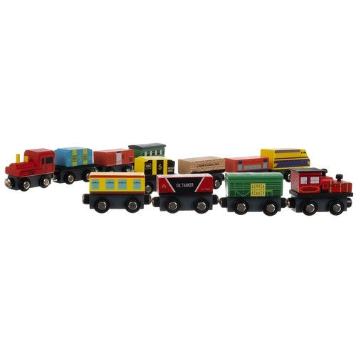Wooden railway - 12 pieces. Kruzzel 23522