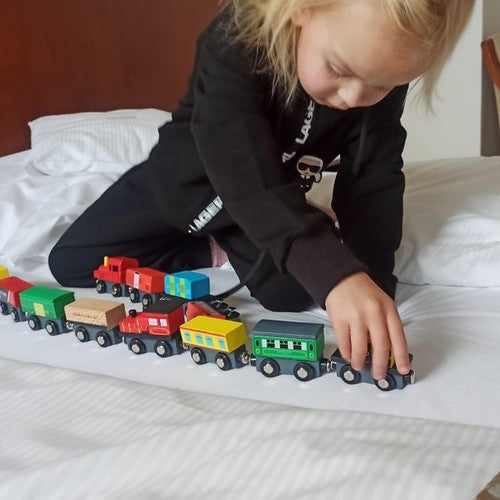 Wooden railway - 12 pieces. Kruzzel 23522