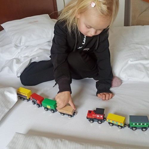 Wooden railway - 12 pieces. Kruzzel 23522