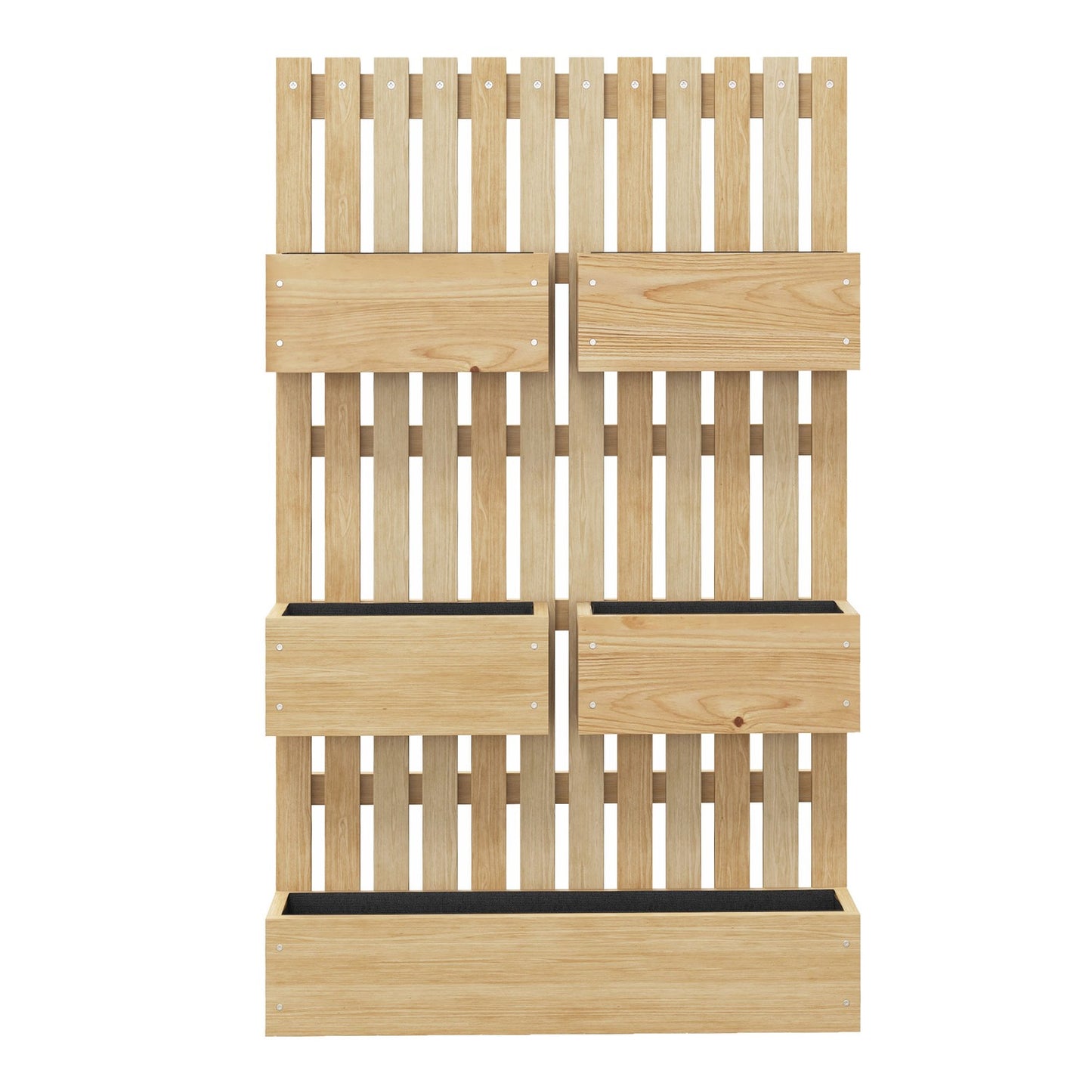 Adjustable wooden raised garden bed with trellis 60x16x100 cm