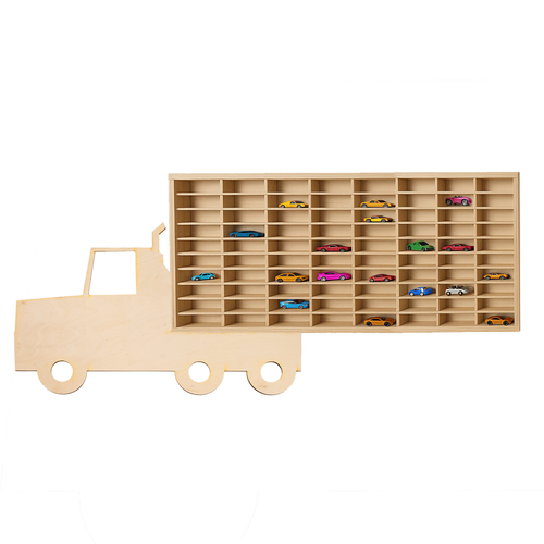 Wooden shelf for cars - Kruzzel 26582 truck