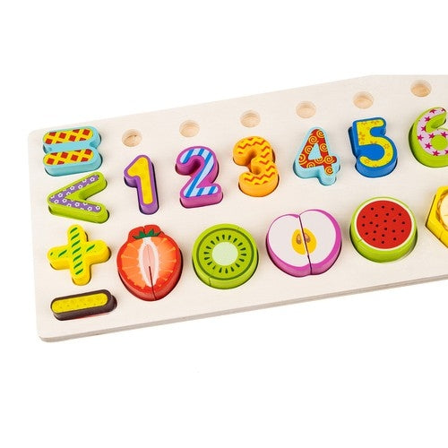 Wooden sorter for fruit and numbers 22607