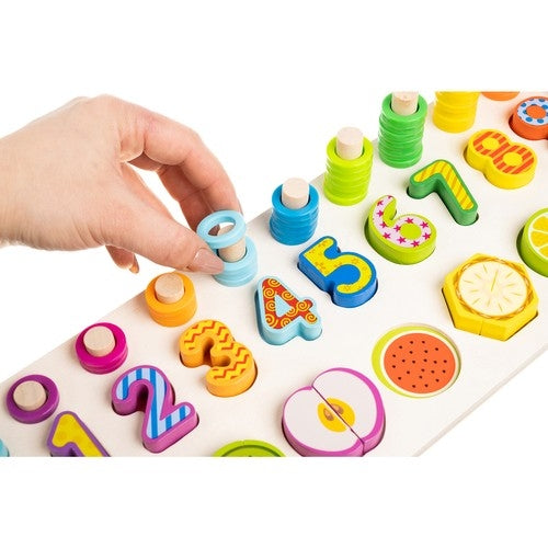 Wooden sorter for fruit and numbers 22607