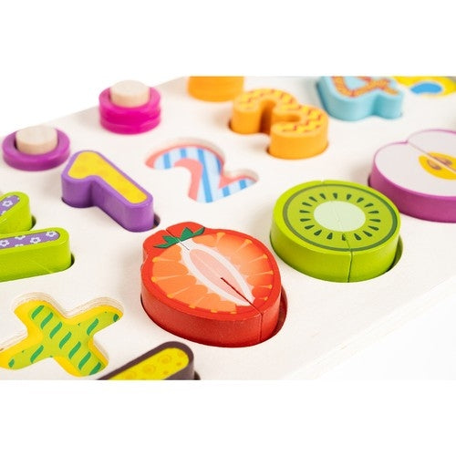 Wooden sorter for fruit and numbers 22607