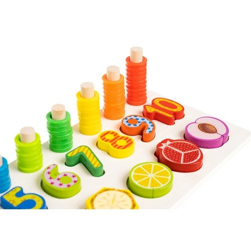 Wooden sorter for fruit and numbers 22607