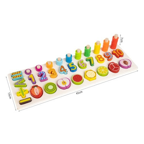 Wooden sorter for fruit and numbers 22607