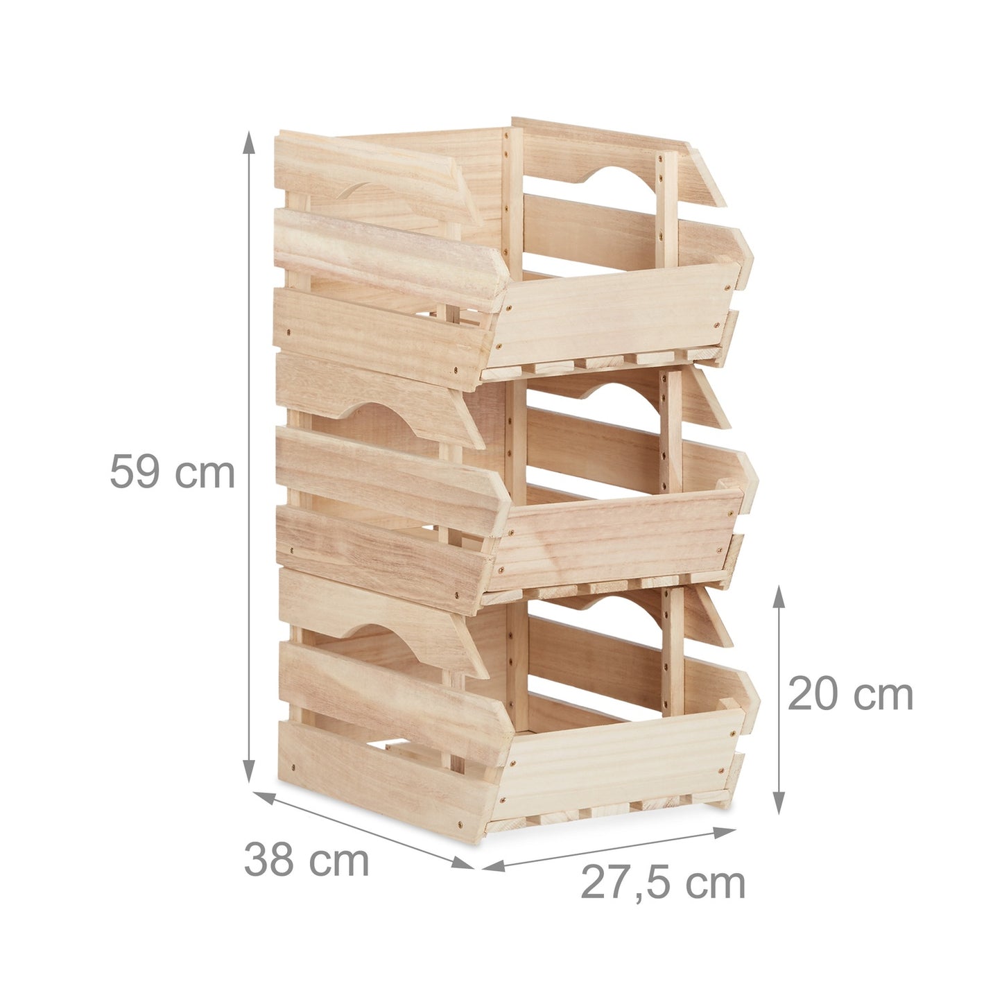 Wooden stacking boxes