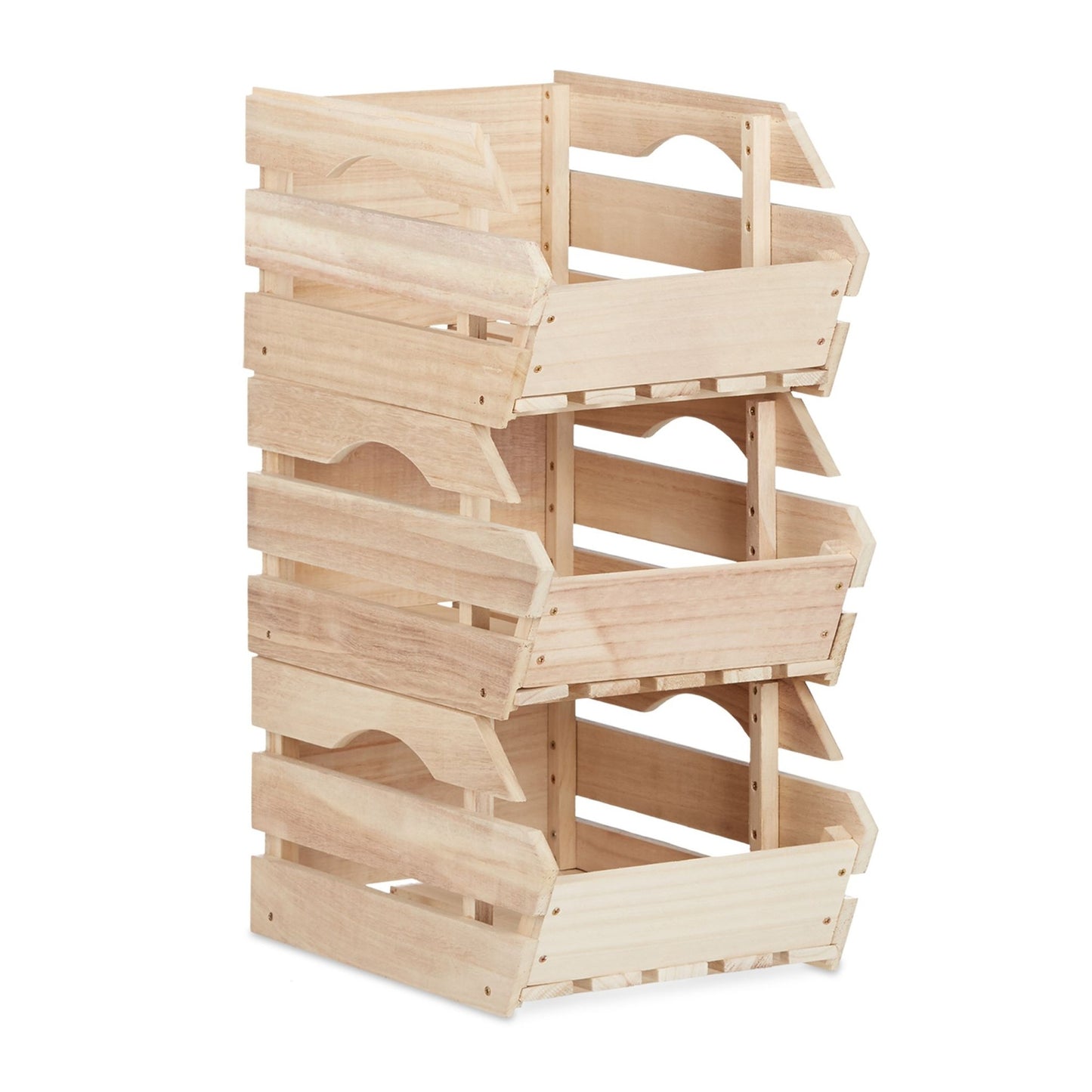 Wooden stacking boxes