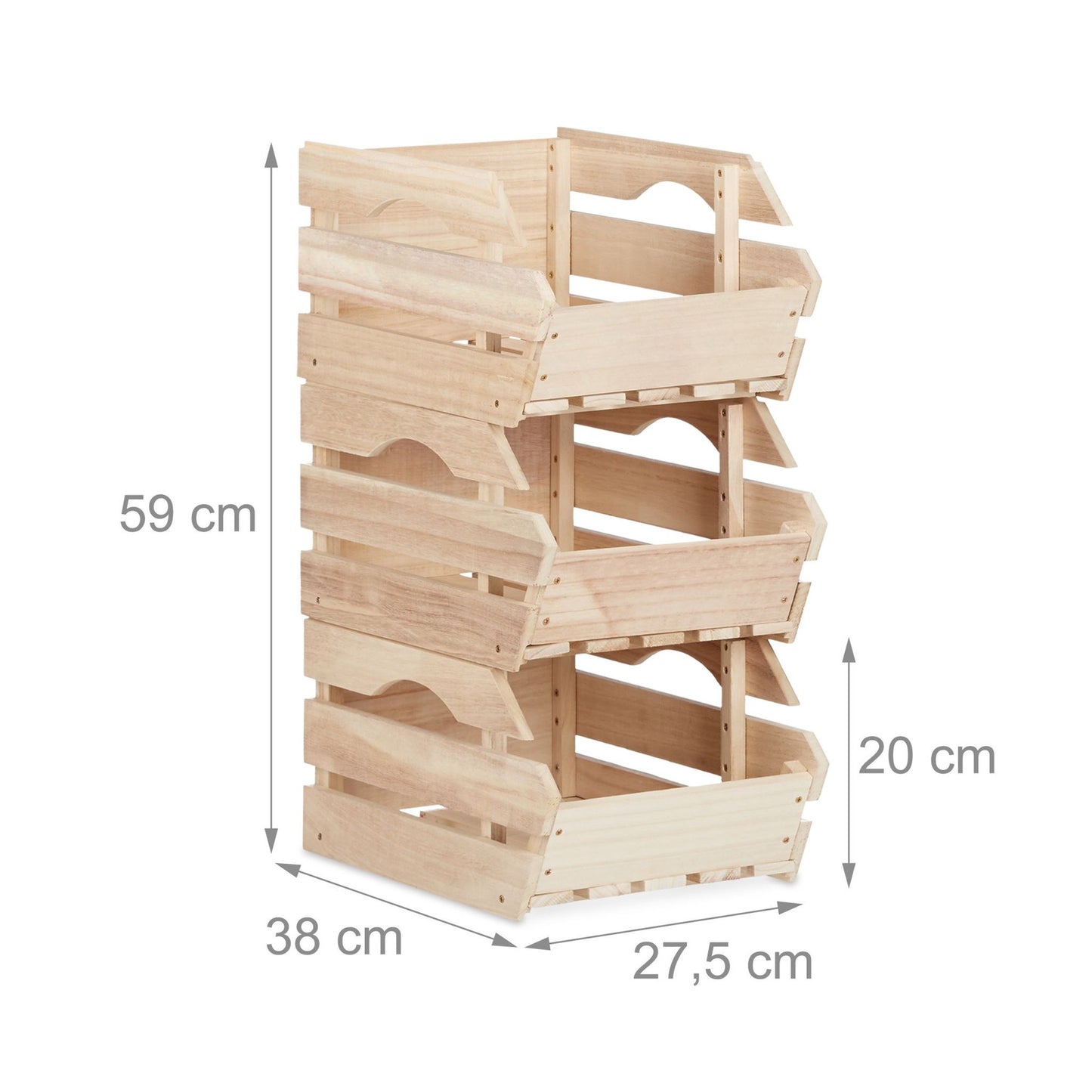 Wooden stacking boxes