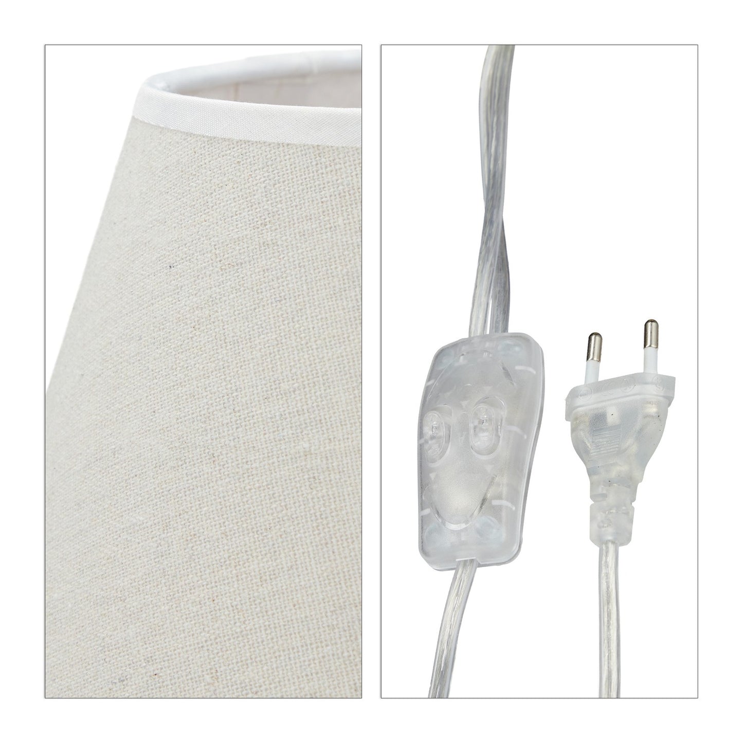 Wooden table lamp with USB socket