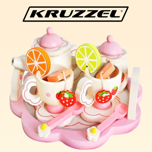 Wooden tea service Kruzzel 21950