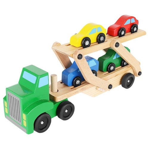 Wooden truck - tow truck + set of cars 22698