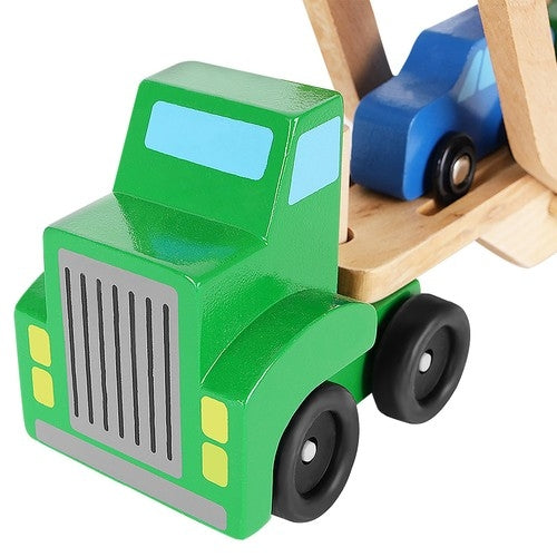 Wooden truck - tow truck + set of cars 22698
