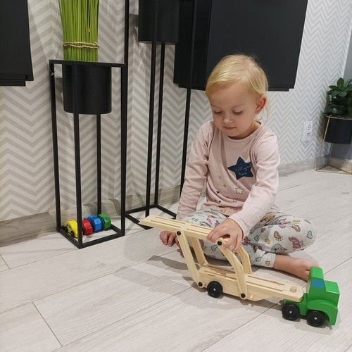 Wooden truck - tow truck + set of cars 22698