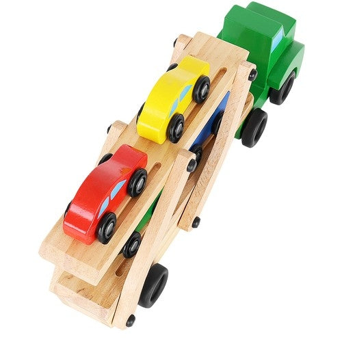 Wooden truck - tow truck + set of cars 22698