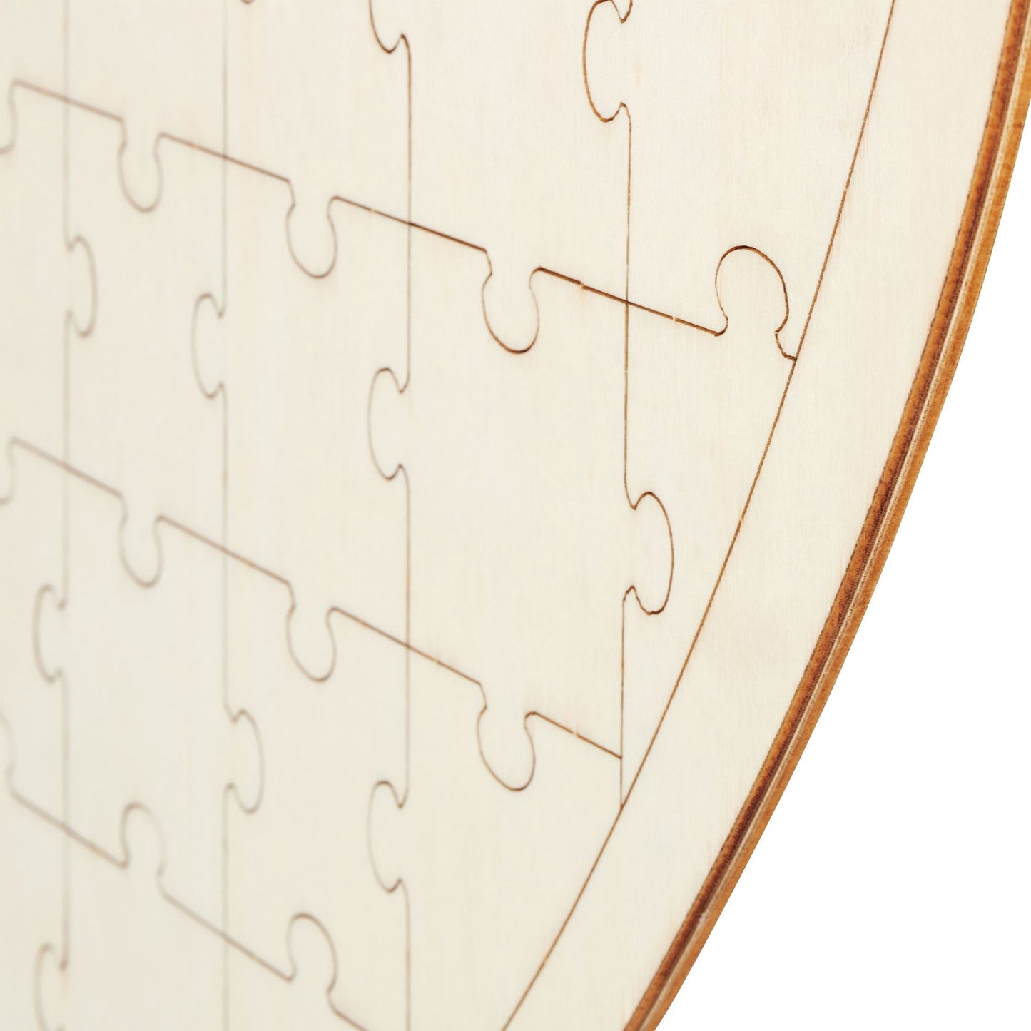 Wooden wedding guest book puzzle