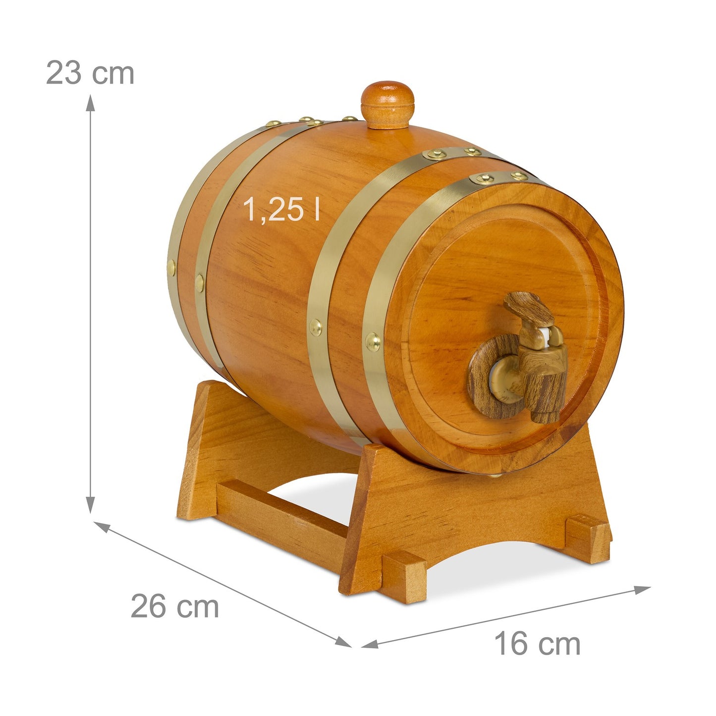 Wooden whiskey barrel 1.25 l