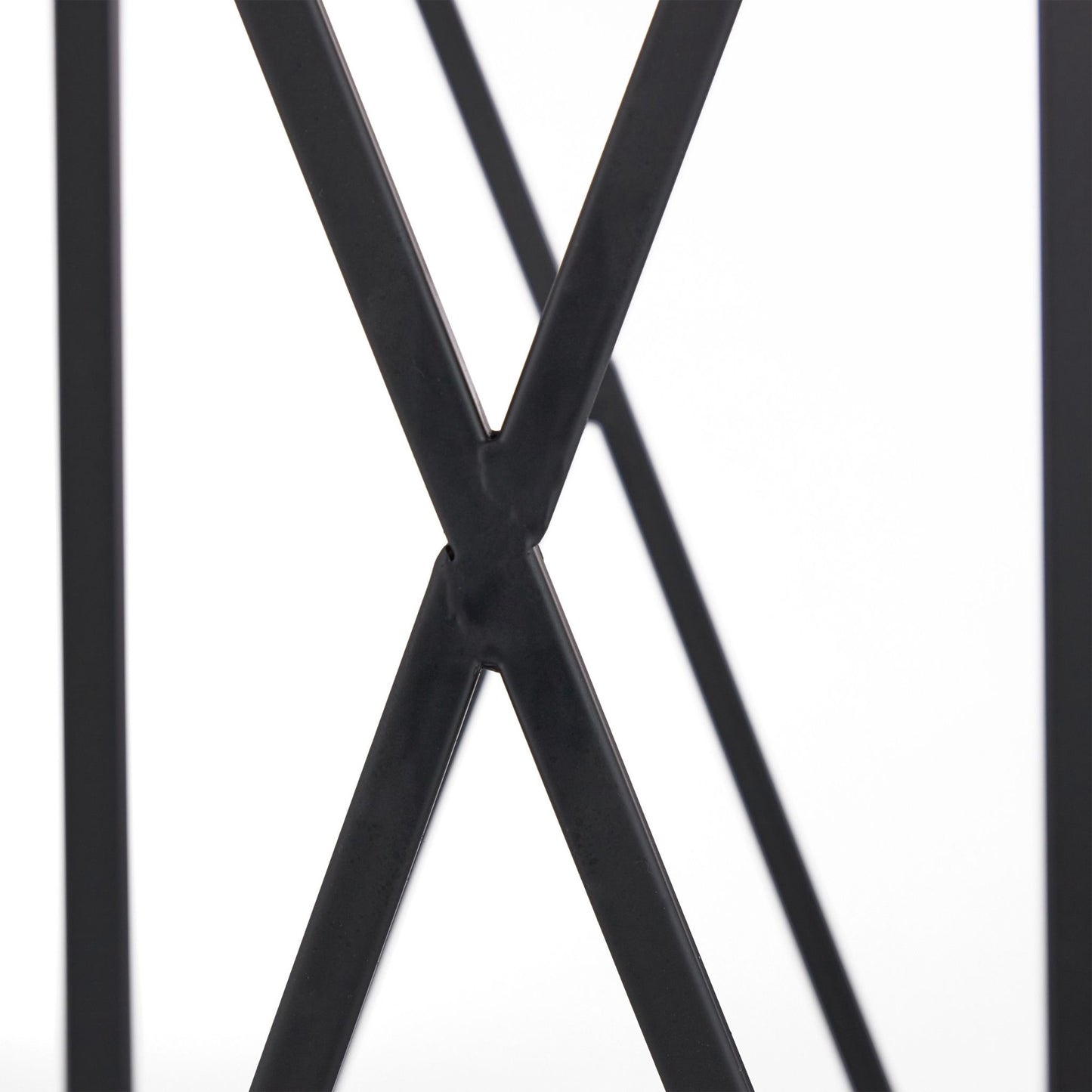 Wood shelf in black steel