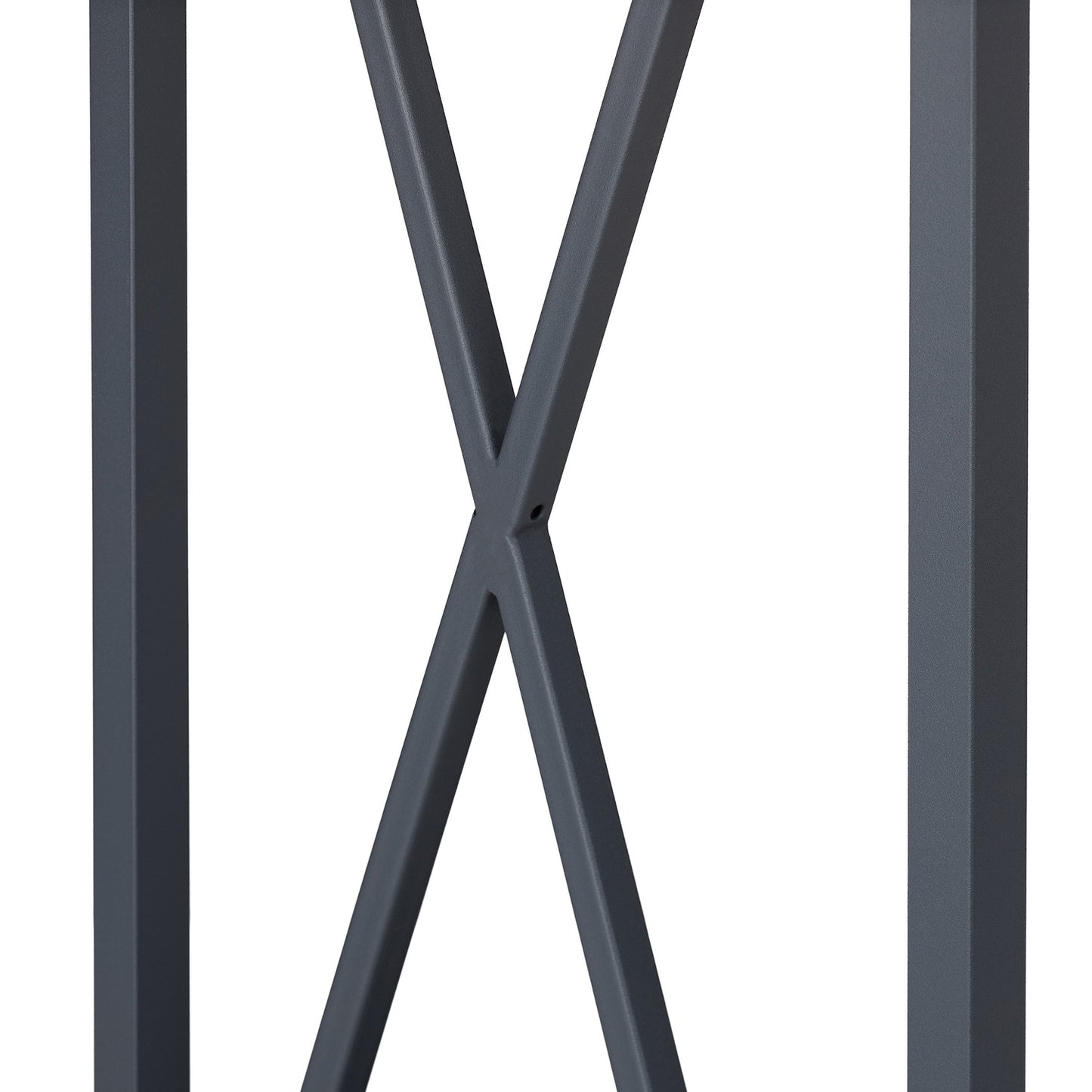 Wood shelf in gray steel