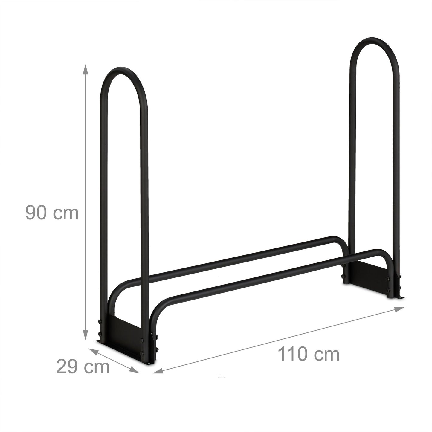 Wood shelf in metal 110 cm