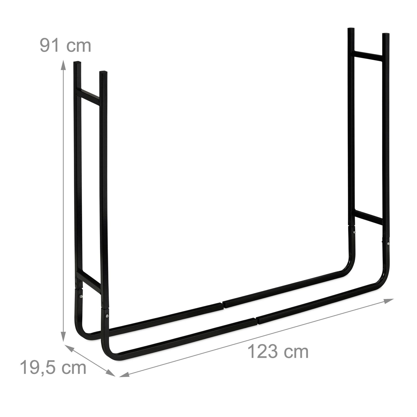 Wood stand in steel