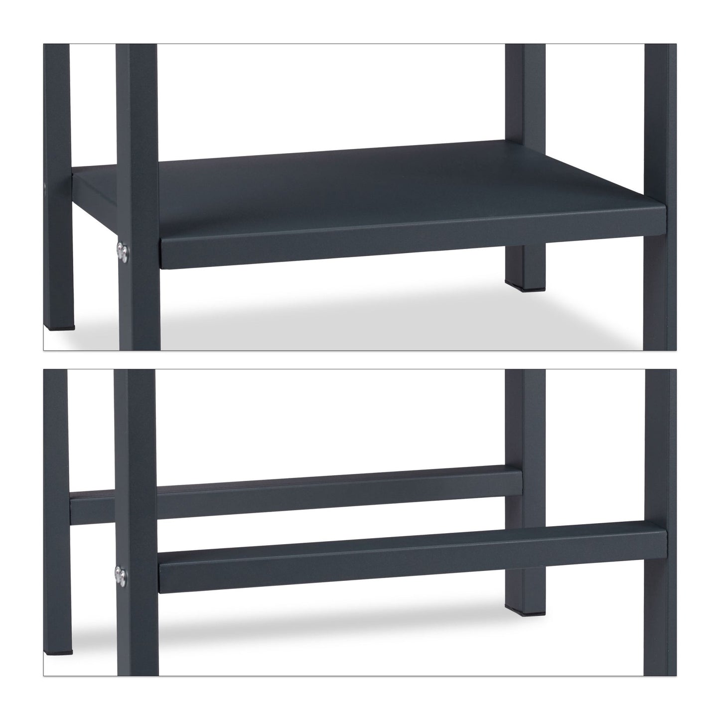 Wood stand with 2 shelves