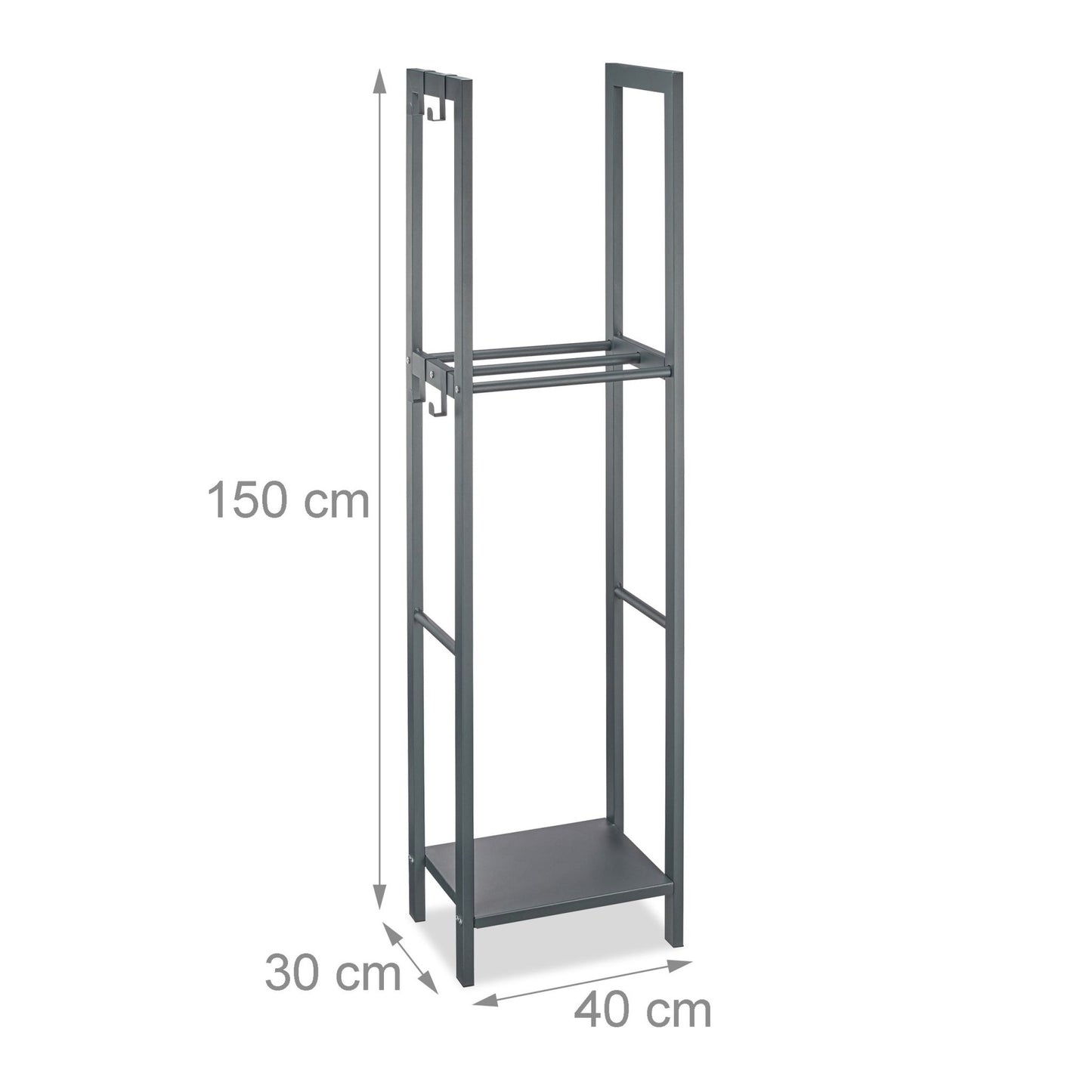Wood stand with 2 shelves