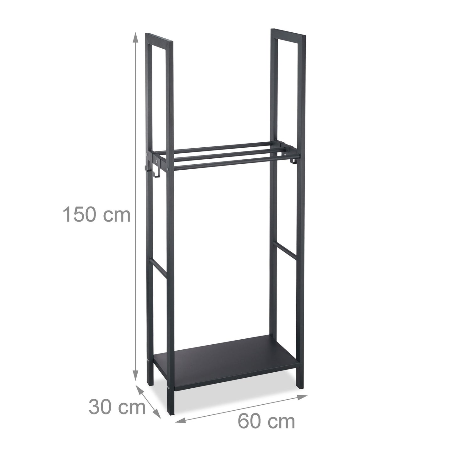 Wood stand with 2 shelves