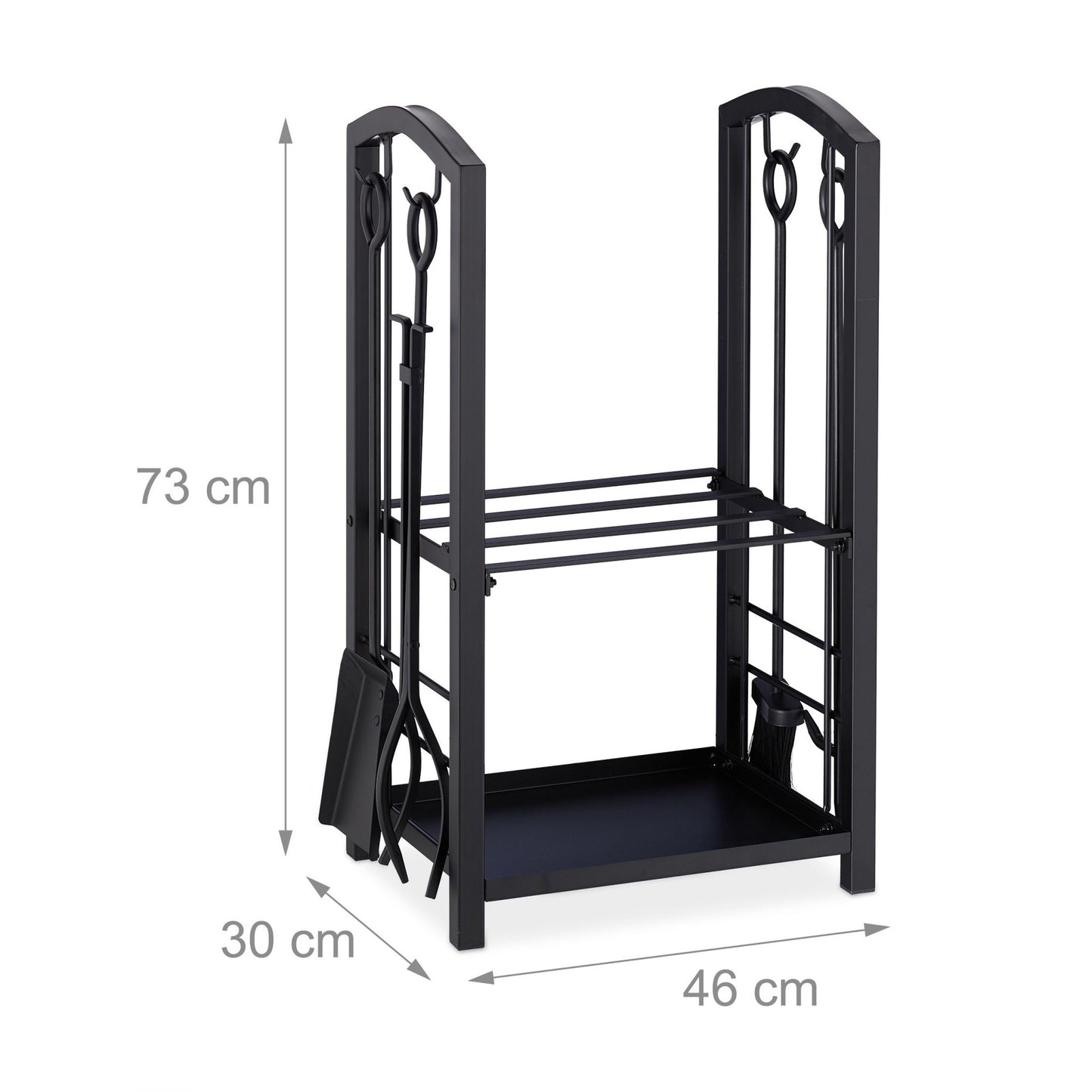Wood stand with accessories