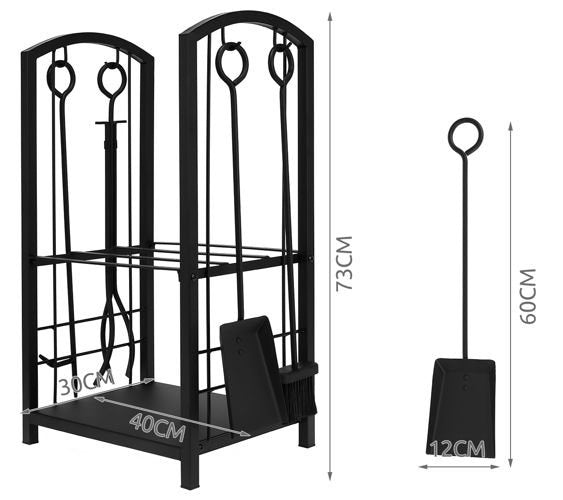 Wood stand with accessories PK011