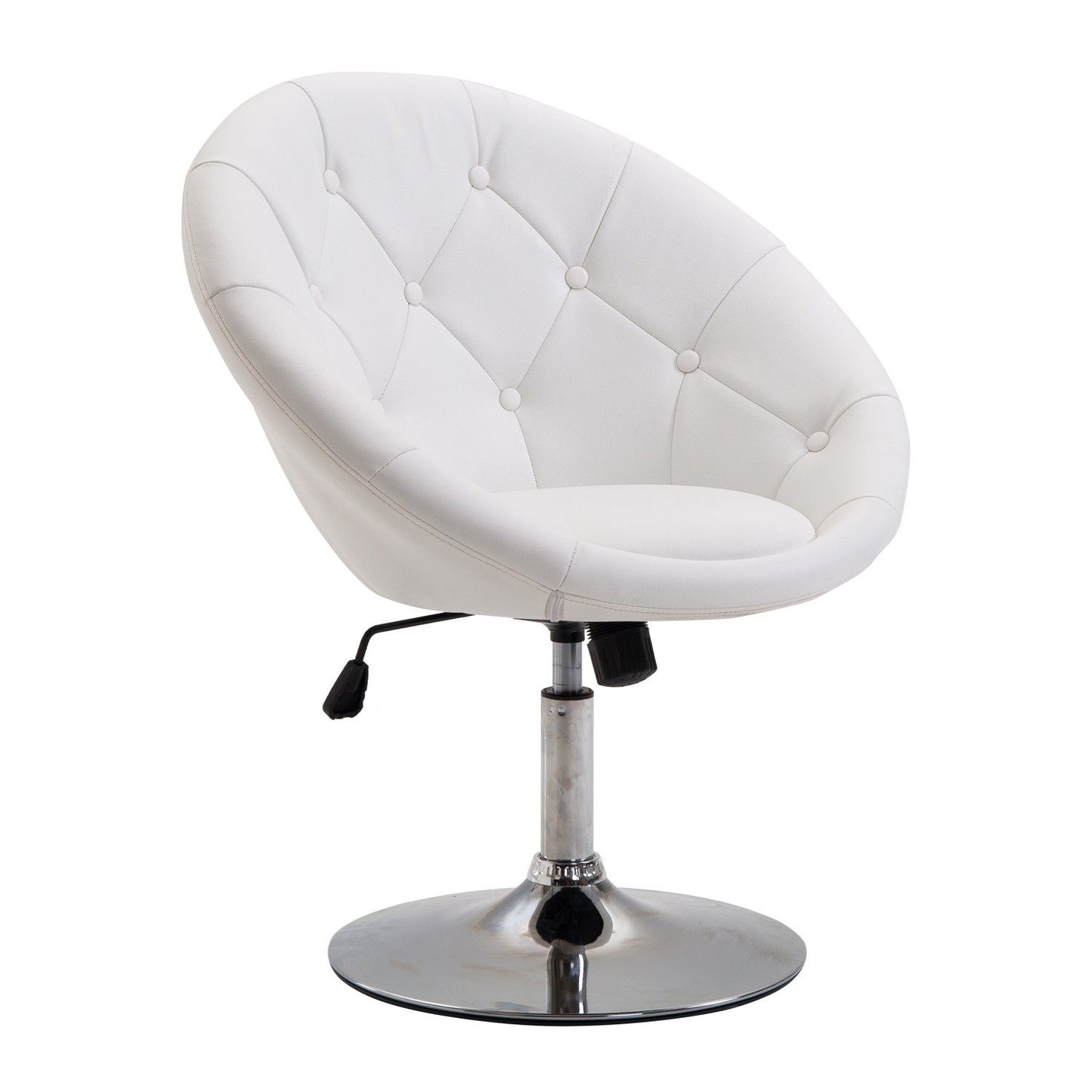 Adjustable swivel work stool, chrome steel, 56-90 Cm