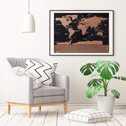 World map - scratch card with flags 23443