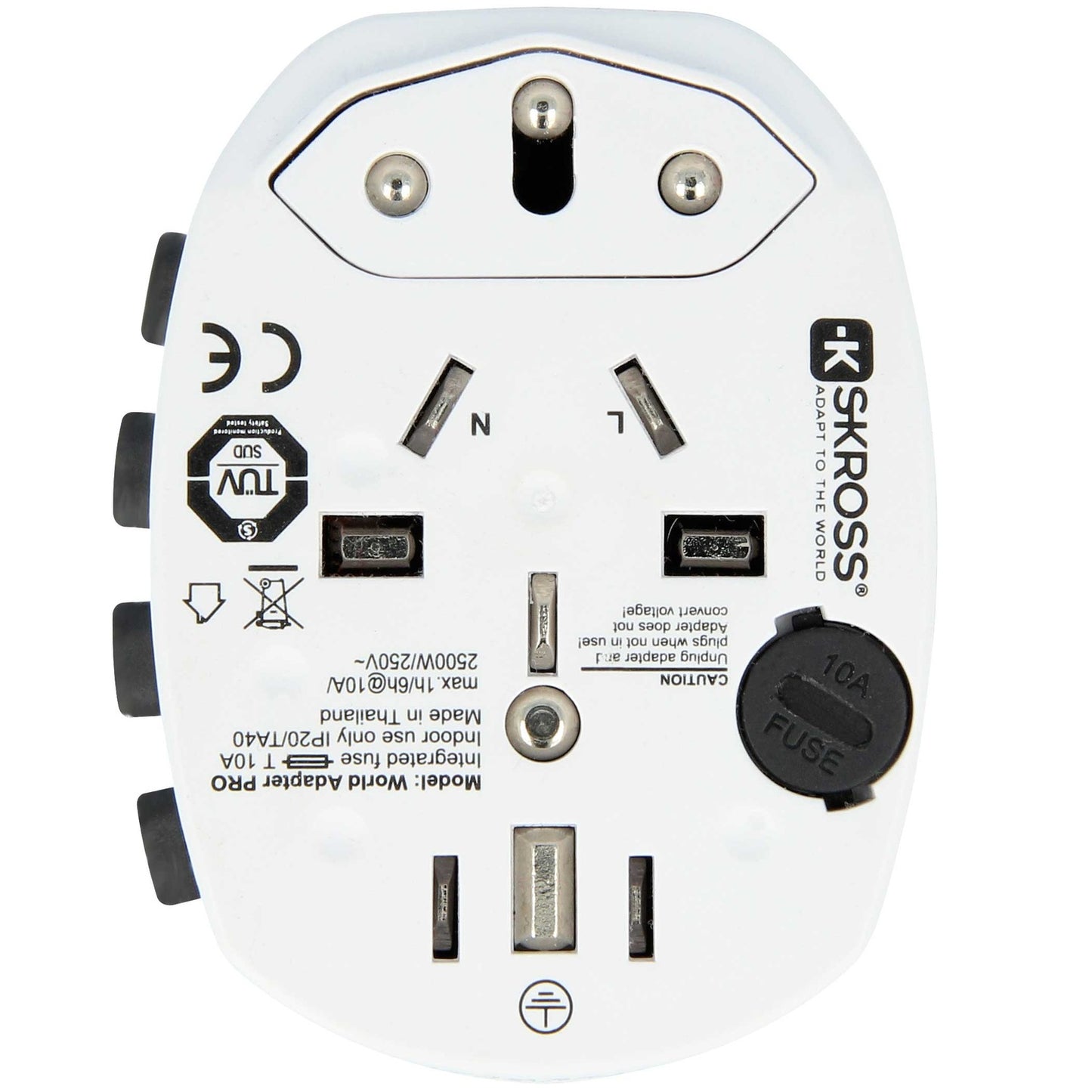 World travel adapter PRO World Grounded