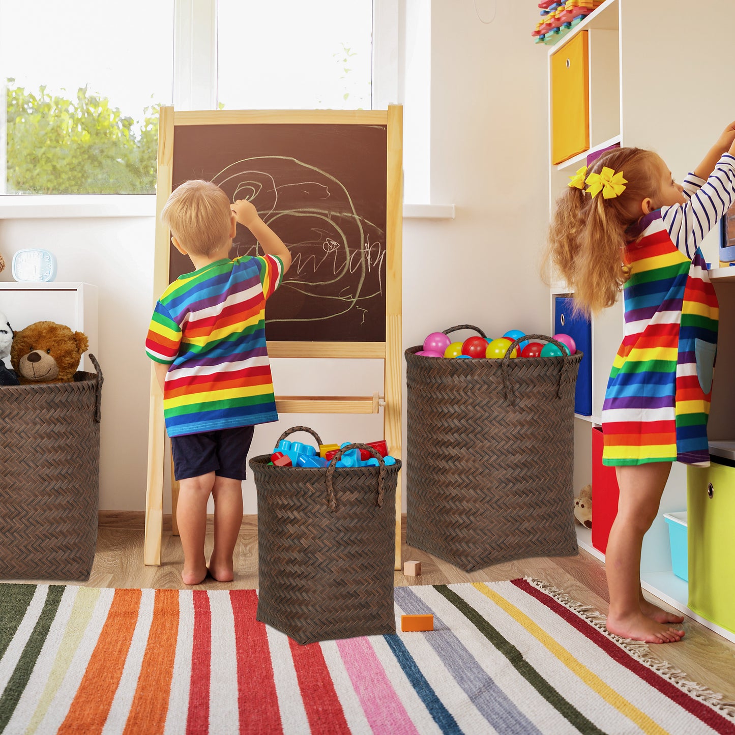 Woven Laundry Basket Set of 3