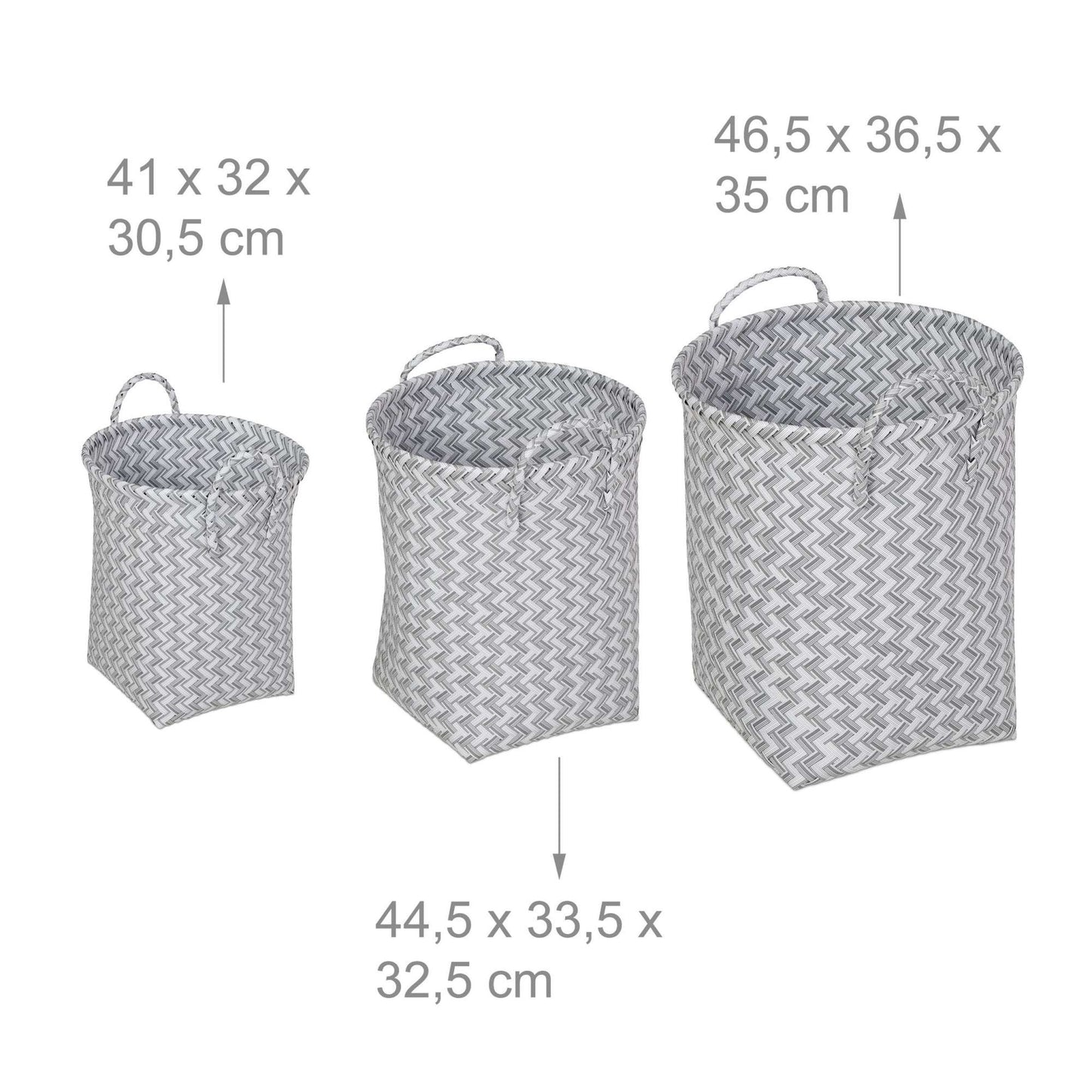 Woven Laundry Basket Set of 3