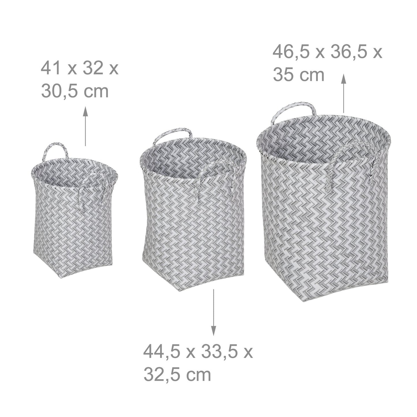 Woven Laundry Basket Set of 3