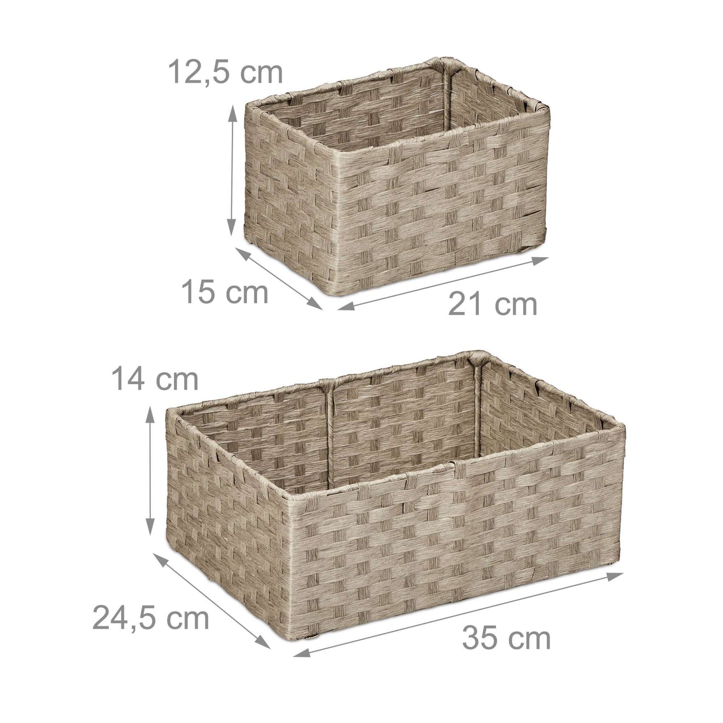 Woven storage basket, set of 3