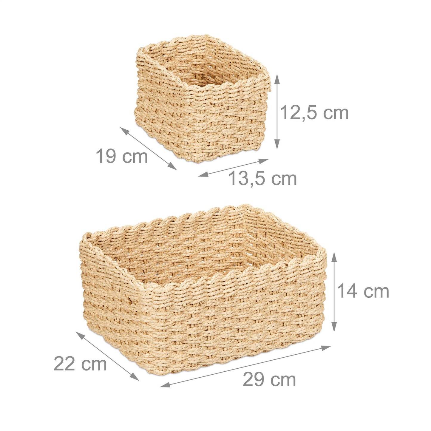 Woven storage basket, set of 3