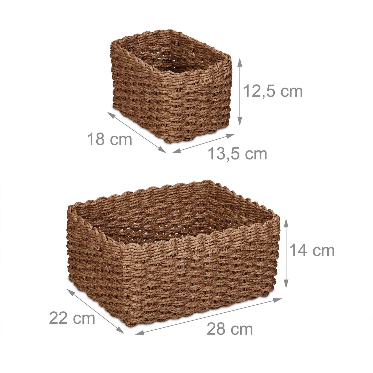 Woven storage basket, set of 3
