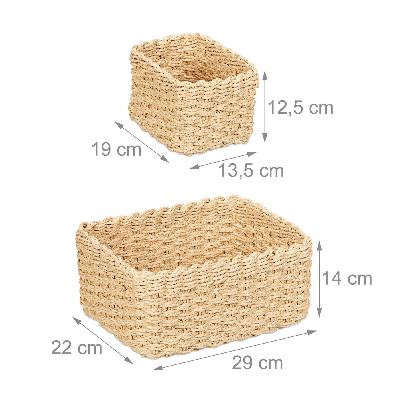 Woven storage basket, set of 3